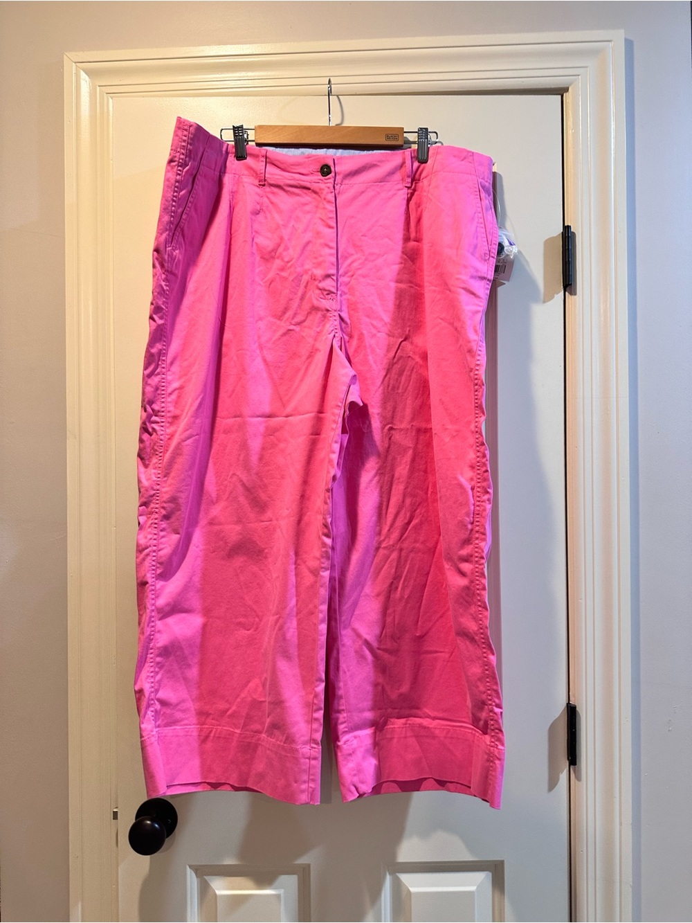 Bright Pink Women's Wide-Leg Chinos